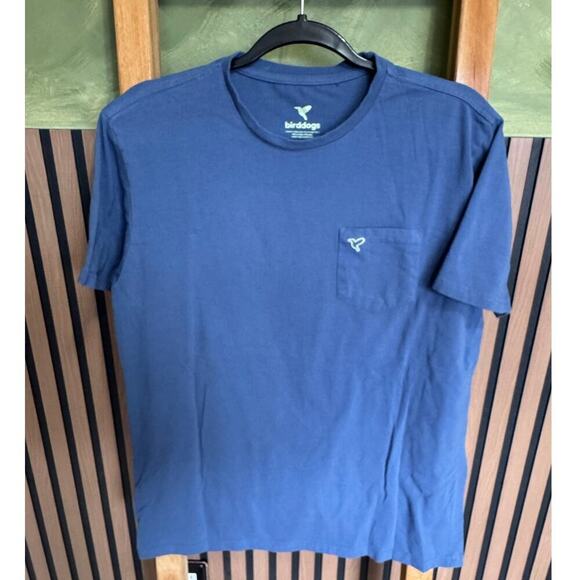 Birddogs Pocket Tee Shirt Short Sleeves Pullover Crewneck Blue Green Size Large - Picture 2 of 7